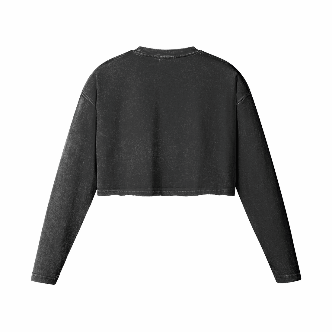 Women's Raw Hem Long Sleeve Crop Top - BOXINGFINESSE